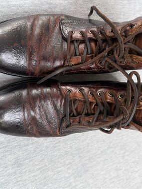 Men's Brown Leather Lace-Up Dress Boots 10.5